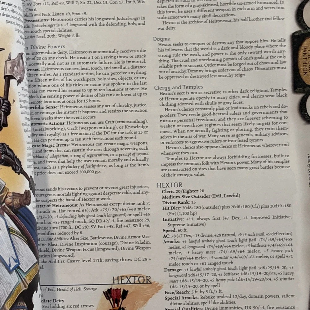 DEITIES AND DEMIGODS 1st printing HC Dungeons & Dragons 3.5/D20 WOTC